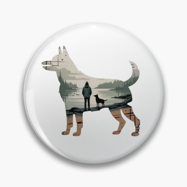 Item preview, “Loyal Companion – Scenic Dog Outline Artwork” designed and sold by Ajayk27.