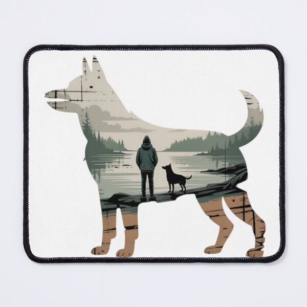 Item preview, “Loyal Companion – Scenic Dog Outline Artwork” designed and sold by Ajayk27.