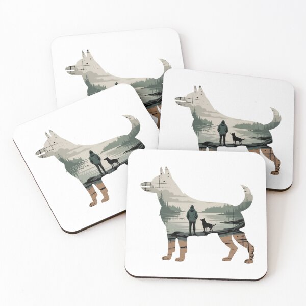 Item preview, “Loyal Companion – Scenic Dog Outline Artwork” designed and sold by Ajayk27.