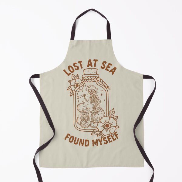 Item preview, Lost at Sea Found Myself - Skeleton Pirate in a Bottle Tattoo Art designed and sold by AwesomeBeyondLimits.