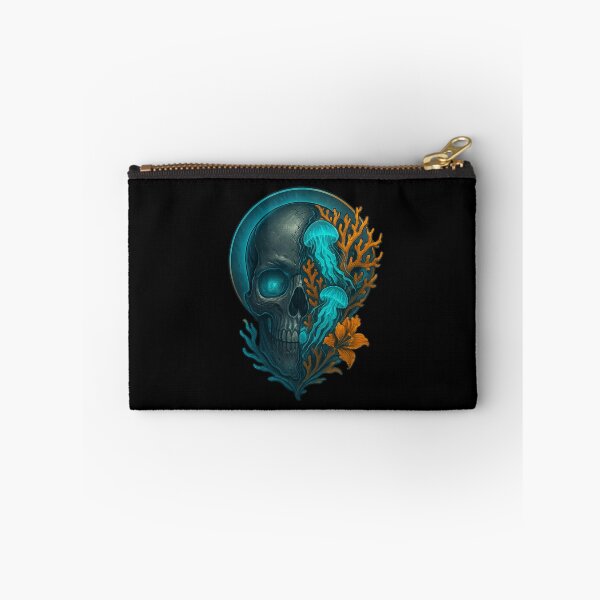 Item preview, Ocean skull with glowing jellyfish designed and sold by LaNadaYFundante.