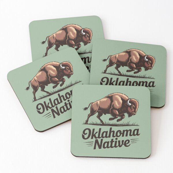 Item preview, Oklahoma Native Bison Pride Vintage Landscape Design designed and sold by SplashTastic.