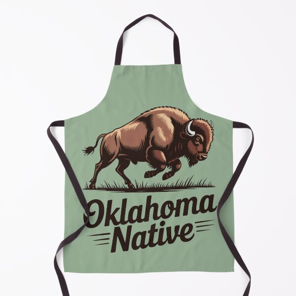 Aperçu de l'œuvre Fierté des bisons indigènes de l'Oklahoma - Aménagement paysager vintage créée et vendue par SplashTastic.