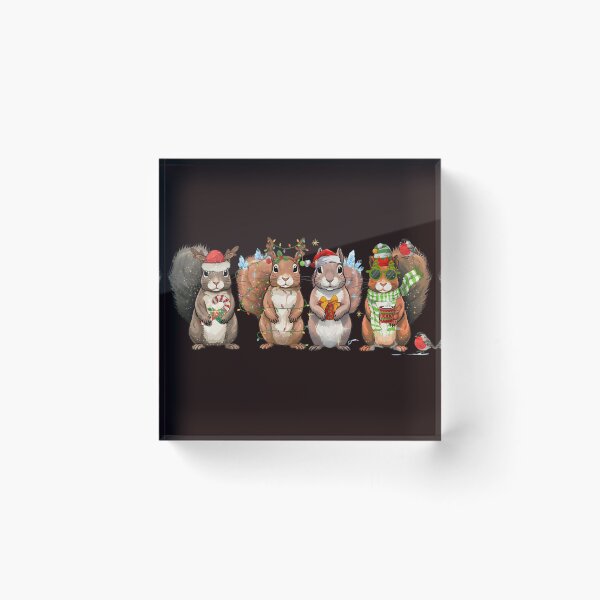 Item preview, Funny Squirrel Christmas, Holiday Animal Squad  designed and sold by DesignDenDo ⭐⭐⭐⭐⭐.