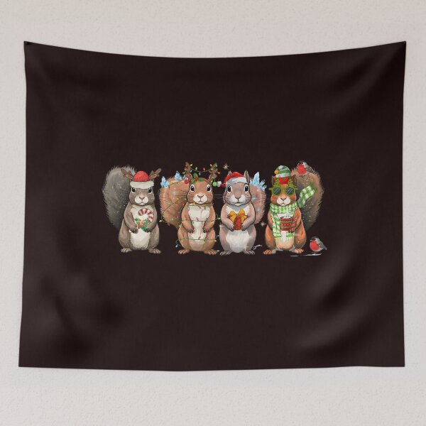 Item preview, Funny Squirrel Christmas, Holiday Animal Squad  designed and sold by DesignDenDo ⭐⭐⭐⭐⭐.