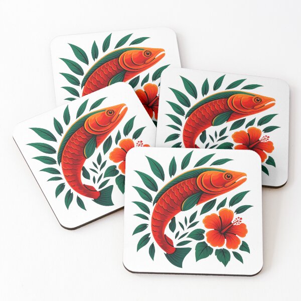 Item preview, Tropical Arapaima – Vibrant Jungle Fish Illustration designed and sold by UmniTok.