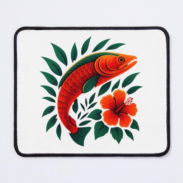 Item preview, Tropical Arapaima – Vibrant Jungle Fish Illustration designed and sold by UmniTok.