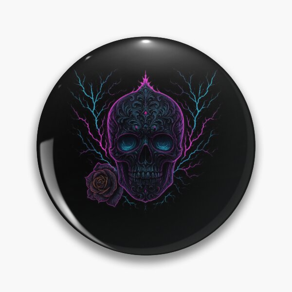 Item preview, Dark skull with purple lightning designed and sold by LaNadaYFundante.