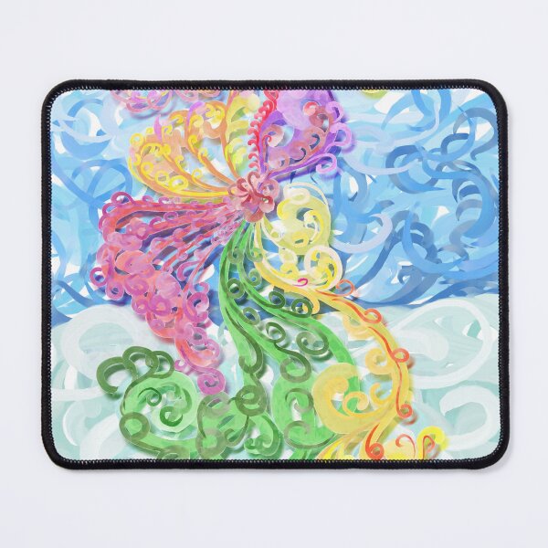 Item preview, Royal Peacock Abstract Digital Painting | Colorful Swirls Arabesques Art designed and sold by Keltoi-art.