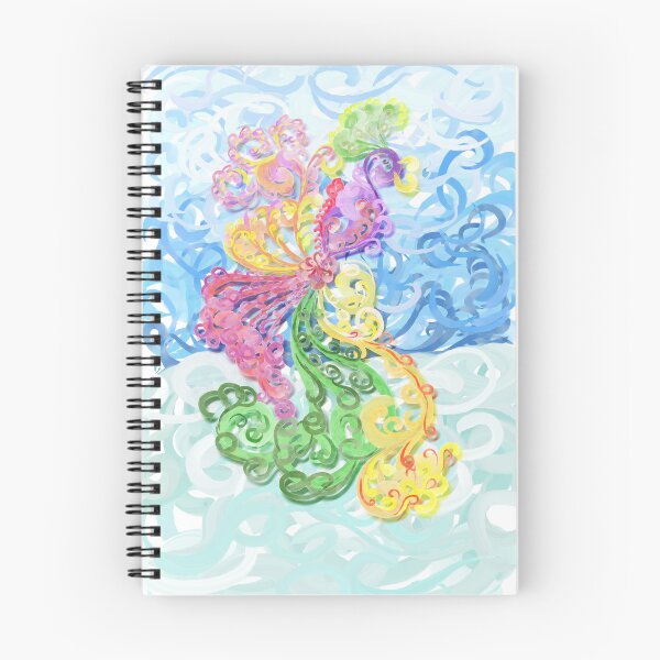 Item preview, Royal Peacock Abstract Digital Painting | Colorful Swirls Arabesques Art designed and sold by Keltoi-art.