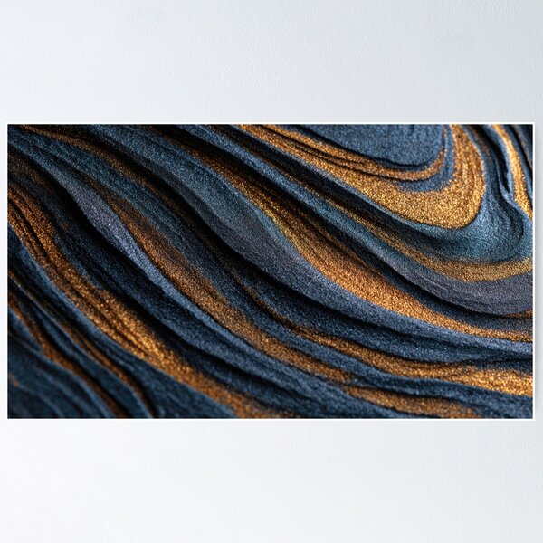 Item preview, Swirling patterns of dark and gold designed and sold by anytka.