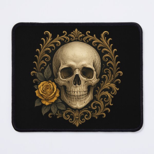 Item preview, Vintage skull with ornamental frame designed and sold by LaNadaYFundante.