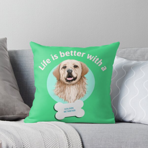 Item preview, La vida es mejor con un Golden Retriever. designed and sold by SZ DesignZ.