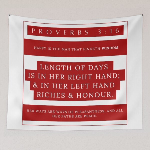 Item preview, Proverbs 3:16 designed and sold by Undonemadenew.