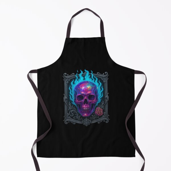 Item preview, Neon skull with blue flames designed and sold by LaNadaYFundante.