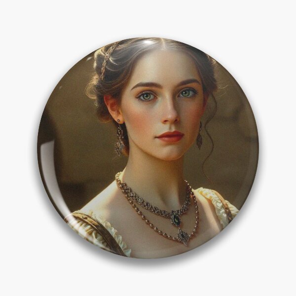 Item preview, Tudor Era Courtier woman in a beautiful period dress portrait art designed and sold by Vintage Designs +.