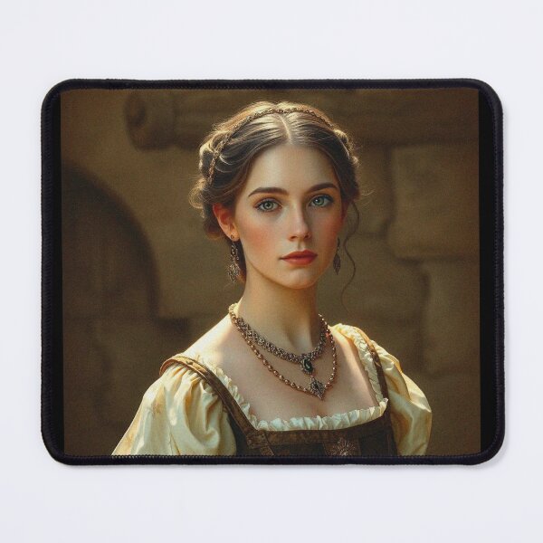 Item preview, Tudor Era Courtier woman in a beautiful period dress portrait art designed and sold by Vintage Designs +.