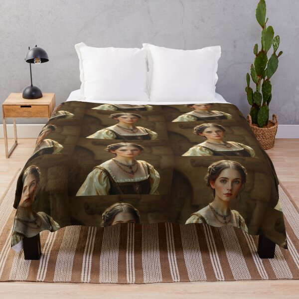 Item preview, Tudor Era Courtier woman in a beautiful period dress portrait art designed and sold by Vintage Designs +.