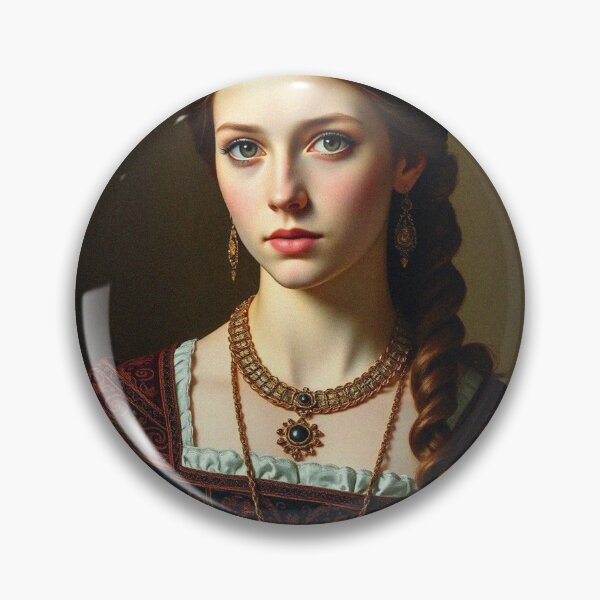 Item preview,  Tudor Era Courtier woman in a beautiful period dress portrait art designed and sold by Vintage Designs +.