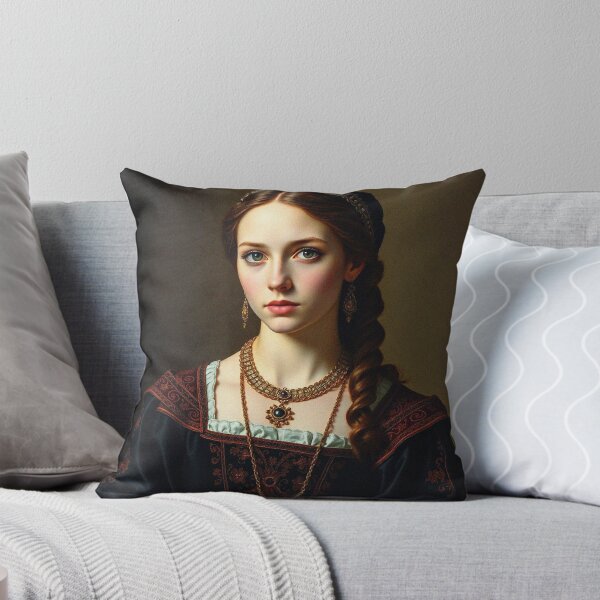 Item preview,  Tudor Era Courtier woman in a beautiful period dress portrait art designed and sold by Vintage Designs +.