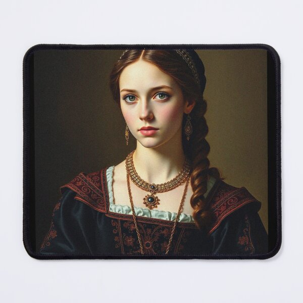 Item preview,  Tudor Era Courtier woman in a beautiful period dress portrait art designed and sold by Vintage Designs +.