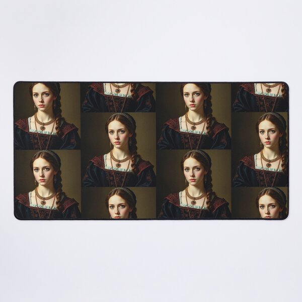 Item preview,  Tudor Era Courtier woman in a beautiful period dress portrait art designed and sold by Vintage Designs +.