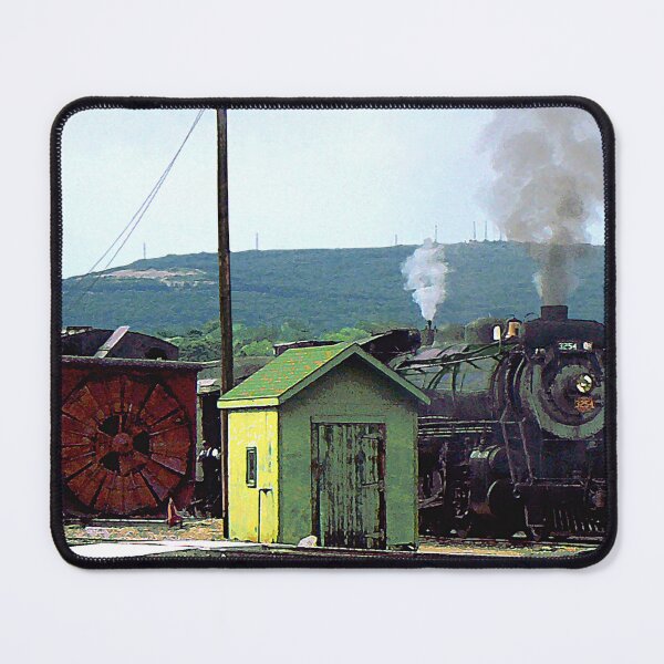 Item preview, Steam Engine Coming into Train Yard designed and sold by Susan Savad.