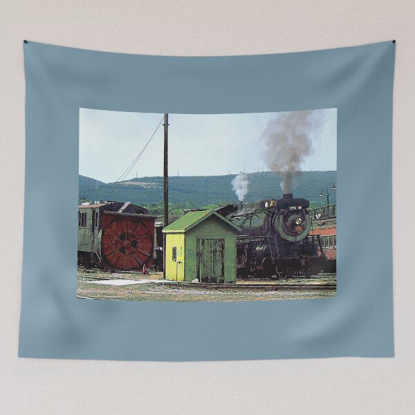 Item preview, Steam Engine Coming into Train Yard designed and sold by Susan Savad.
