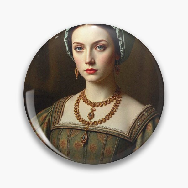 Item preview,  Tudor Era Courtier woman in a beautiful period dress portrait art designed and sold by Vintage Designs +.