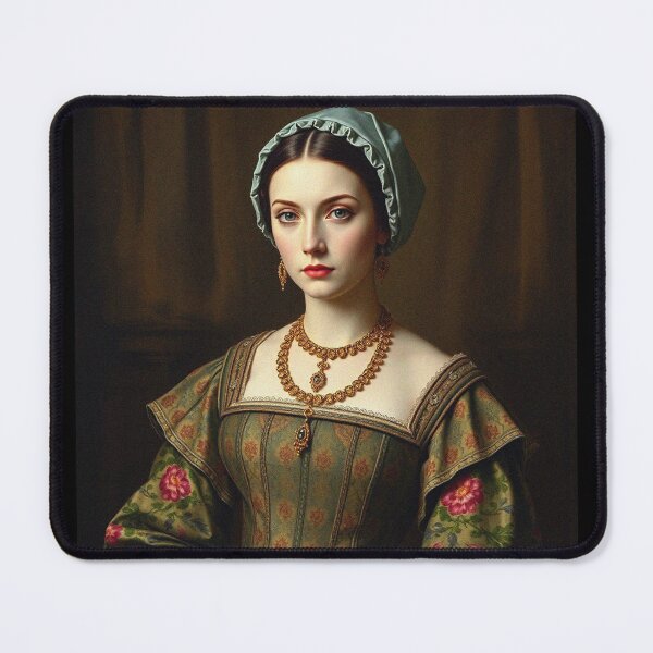 Item preview,  Tudor Era Courtier woman in a beautiful period dress portrait art designed and sold by Vintage Designs +.