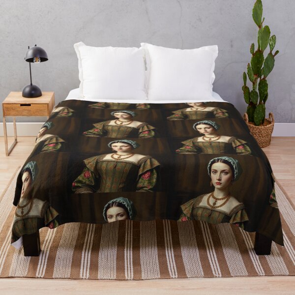Item preview, Tudor Era Courtier woman in a beautiful period dress portrait art designed and sold by Vintage Designs +.