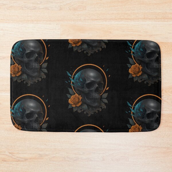 Item preview, Dark skull with crystals and orange halo designed and sold by LaNadaYFundante.