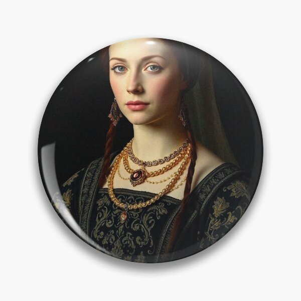 Item preview, Tudor Era Courtier woman in a beautiful period dress portrait art designed and sold by Vintage Designs +.