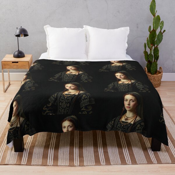 Item preview, Tudor Era Courtier woman in a beautiful period dress portrait art designed and sold by Vintage Designs +.