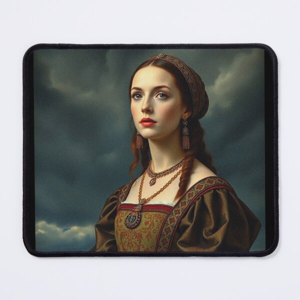 Item preview, Tudor Era Courtier woman in a beautiful period dress portrait art designed and sold by Vintage Designs +.