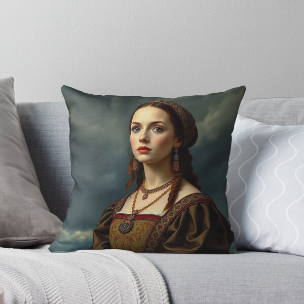 Item preview, Tudor Era Courtier woman in a beautiful period dress portrait art designed and sold by Vintage Designs +.
