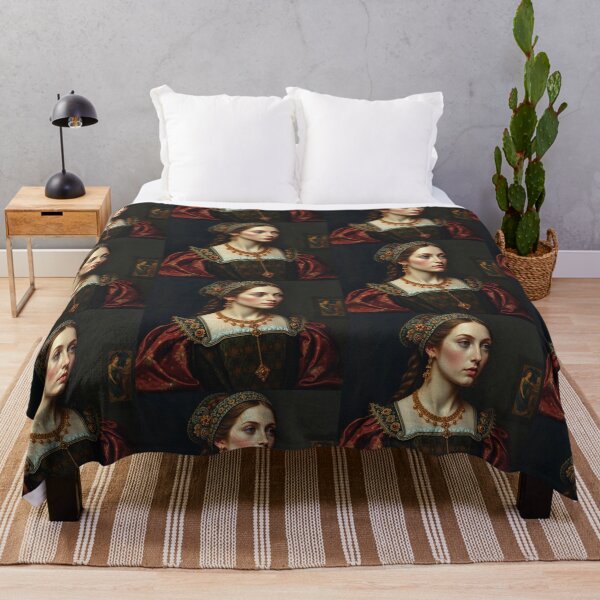 Item preview, Tudor Era Courtier woman in a beautiful period dress portrait art designed and sold by Vintage Designs +.