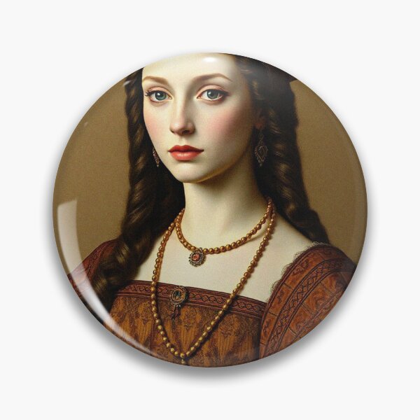Item preview, Tudor Era Courtier woman in a beautiful period dress portrait art designed and sold by Vintage Designs +.