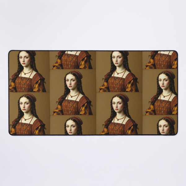 Item preview, Tudor Era Courtier woman in a beautiful period dress portrait art designed and sold by Vintage Designs +.