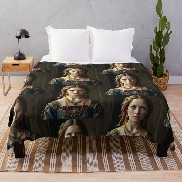 Item preview, Tudor Era Courtier woman in a beautiful period dress portrait art designed and sold by Vintage Designs +.