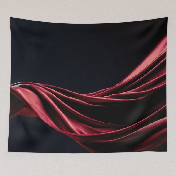 Item preview, Flowing red silk fabric in motion designed and sold by anytka.