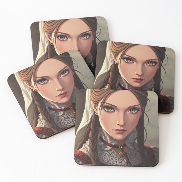 Item preview, udor Era Courtier woman in a beautiful period dress portrait art designed and sold by Vintage Designs +.