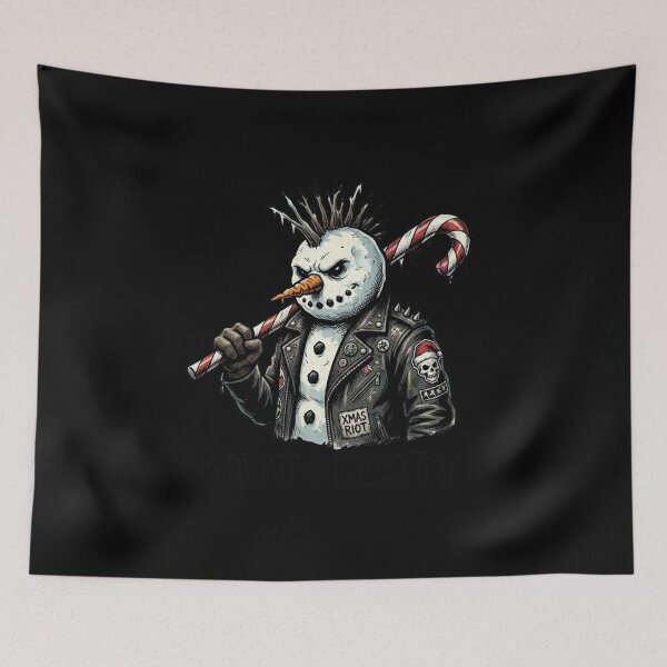 Item preview, Punk Snowman – “Stay Frosty” | Edgy Christmas Snowman Design designed and sold by ColorSplash123.