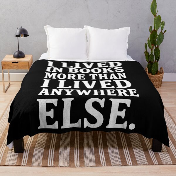 Item preview, I Lived in Books More Than Anywhere Else Quote designed and sold by Victor Shadehorn.