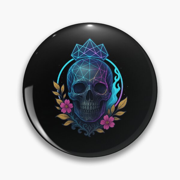 Item preview, Geometric skull with glowing crown designed and sold by LaNadaYFundante.