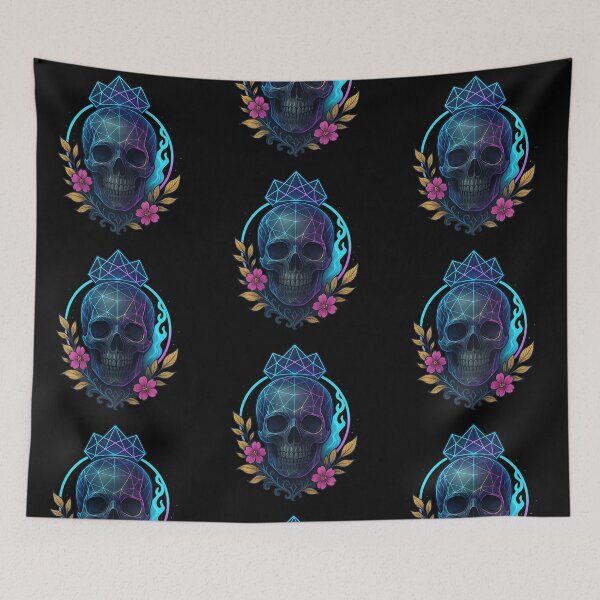Item preview, Geometric skull with glowing crown designed and sold by LaNadaYFundante.
