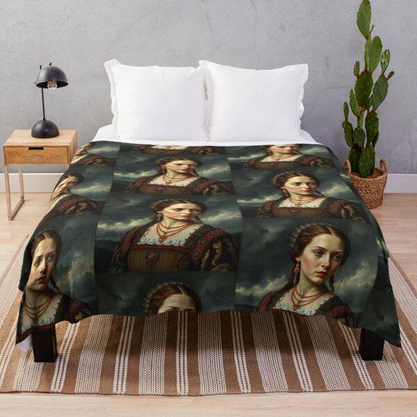 Item preview, Tudor Era Courtier woman in a beautiful period dress portrait art designed and sold by Vintage Designs +.