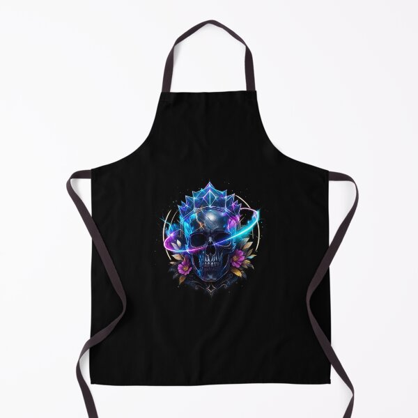 Item preview, Neon crowned skull with purple flowers designed and sold by LaNadaYFundante.