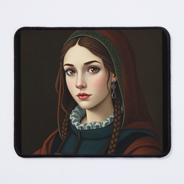 Item preview,  Tudor Era Courtier woman in a beautiful period dress portrait art designed and sold by Vintage Designs +.