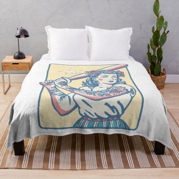 Item preview, Tattooed Vintage Batter – Retro Baseball Art designed and sold by Mystikos Art.